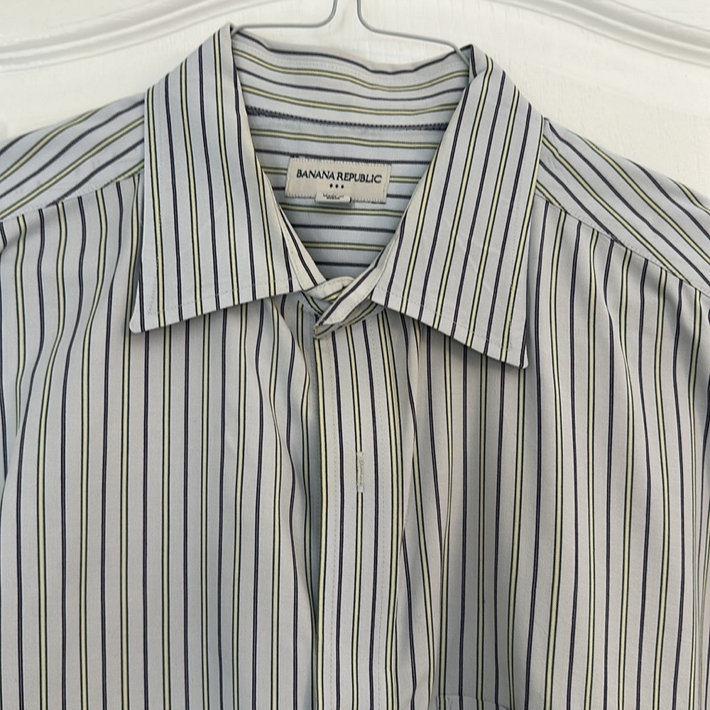 BANANA REPUBLIC Button Down Shirt Mens 17-17.5 XL - Picture 2 of 3